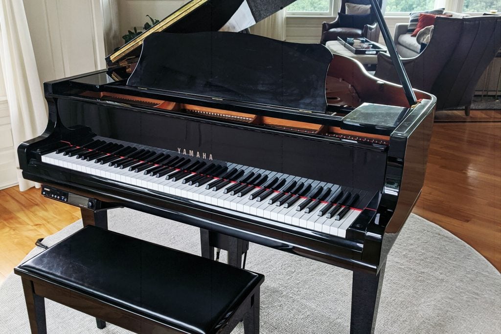 A Yamaha Disklavier (DKC-800) in a customer's home.